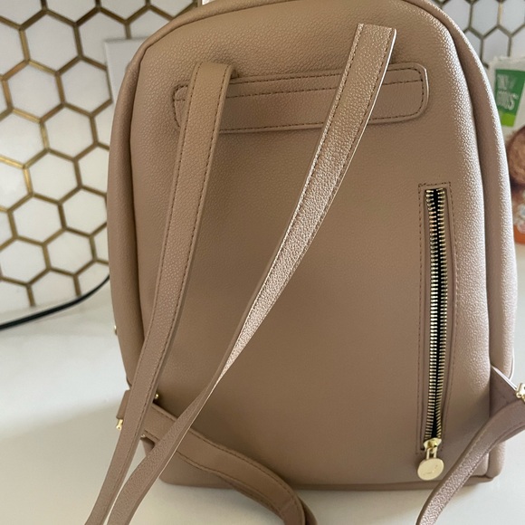 Riona Beige Backpack light academia academic professor Preppy Collegiate - Picture 4 of 9